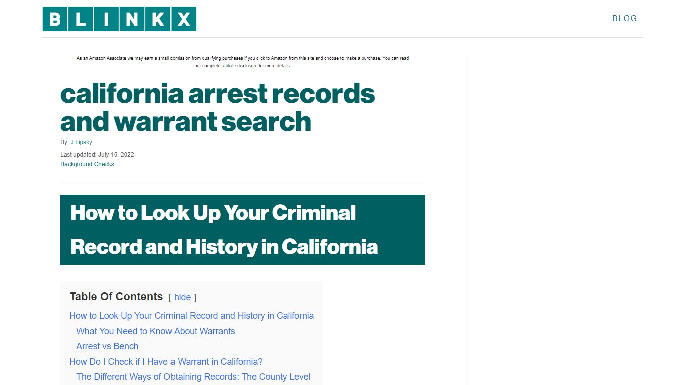 california arrest records and warrant search - Blinkx